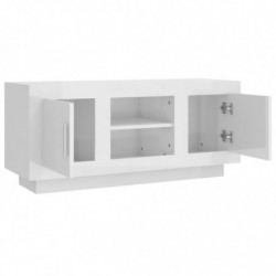 TV-Schrank Hochglanz-Weiß 102x35x45 cm Holzwerkstoff