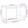 TV-Schrank 74x35x44 cm Massivholz Kiefer