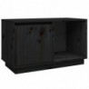 TV-Schrank Schwarz 74x35x44 cm Massivholz Kiefer