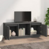 TV-Schrank Grau 110,5x35x44 cm Massivholz Kiefer