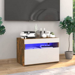 TV-Schrank mit LED-Leuchten Räuchereiche 60x35x40 cm