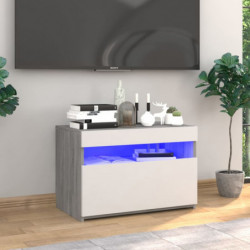 TV-Schrank mit LED-Leuchten Grau Sonoma 60x35x40 cm