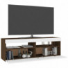 TV-Schränke 2 Stk. mit LED-Leuchten Braun Eiche 60x35x40 cm