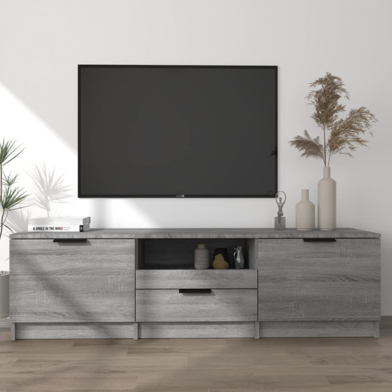 TV-Schrank Grau Sonoma 140x35x40 cm Holzwerkstoff