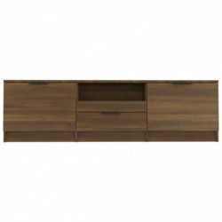 TV-Schrank Braun Eichen-Optik 140x35x40 cm Holzwerkstoff