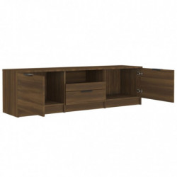 TV-Schrank Braun Eichen-Optik 140x35x40 cm Holzwerkstoff