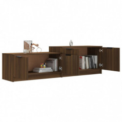 TV-Schrank Braun Eichen-Optik 158,5x36x45 cm Holzwerkstoff