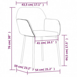 Esszimmerstühle 2 Stk. Creme Stoff und Kunstleder