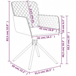 Esszimmerstühle 2 Stk. Drehbar Braun Samt