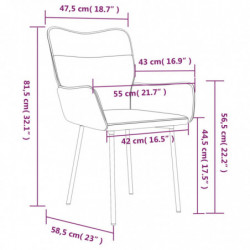 Esszimmerstühle 2 Stk. Dunkelgrau Samt