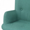 Sessel mit Fußhocker Grün Stoff