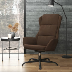Relaxsessel Braun Wildleder-Optik