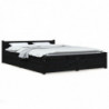 Bett mit Schubladen Schwarz 120x190 cm 4FT Small Double