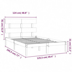 Massivholzbett Honigbraun 120x190 cm 4FT Small Double