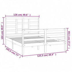 Massivholzbett Honigbraun 120x190 cm 4FT Small Double