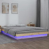 Massivholzbett mit LEDs 180x200 cm 6FT Super King