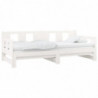 Tagesbett Ausziehbar Weiß Massivholz Kiefer 2x(90x200) cm