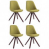 4er Set Besucherstuhl Toulouse Stoff Square cappuccino