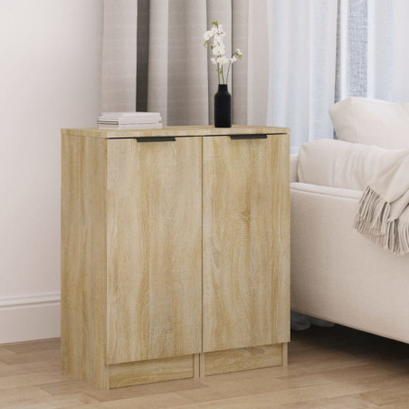 Sideboards 2 Stk. Sonoma-Eiche 30x30x70 cm Holzwerkstoff