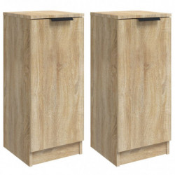 Sideboards 2 Stk. Sonoma-Eiche 30x30x70 cm Holzwerkstoff