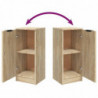 Sideboards 2 Stk. Sonoma-Eiche 30x30x70 cm Holzwerkstoff