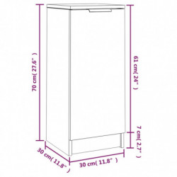 Sideboards 2 Stk. Betongrau 30x30x70 cm Holzwerkstoff