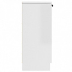 Sideboards 2 Stk. Hochglanz-Weiß 30x30x70 cm Holzwerkstoff