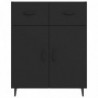 Sideboard Schwarz 69,5x34x90 cm Holzwerkstoff