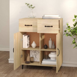 Sideboard Sonoma-Eiche 69,5x34x90 cm Holzwerkstoff