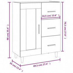 Sideboard Sonoma-Eiche 69,5x34x90 cm Holzwerkstoff