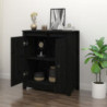 Sideboard Schwarz 70x35x80 cm Massivholz Kiefer