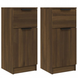 Sideboards 2 Stk. Braun Eichen-Optik 30x30x70 cm Holzwerkstoff