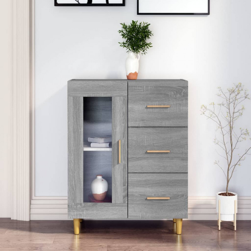 Sideboard Grau Sonoma 69,5x34x90 cm Holzwerkstoff