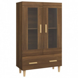 Highboard Braun Eichen-Optik 70x31x115 cm Holzwerkstoff