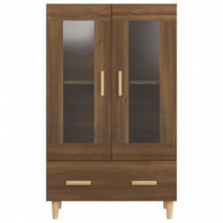 Highboard Braun Eichen-Optik 70x31x115 cm Holzwerkstoff