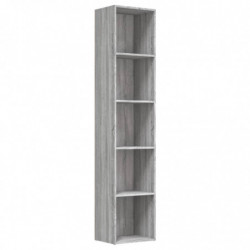 Bücherregal Grau Sonoma 40x30x189 cm Holzwerkstoff