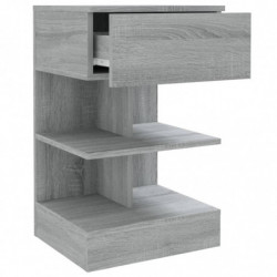 Nachttische 2 Stk. Grau Sonoma 40x35x65 cm Holzwerkstoff