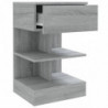 Nachttische 2 Stk. Grau Sonoma 40x35x65 cm Holzwerkstoff