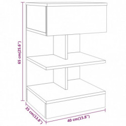 Nachttische 2 Stk. Grau Sonoma 40x35x65 cm Holzwerkstoff