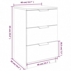 Nachttische 2 Stk. Grau Sonoma 40x36x65 cm