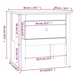 Beistelltisch Honigbraun 50x50x49 cm Massivholz Kiefer