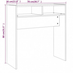 Konsolentisch Räuchereiche 78x30x80 cm Holzwerkstoff