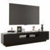 TV-Schrank mit LED-Leuchten Schwarz 180x35x40 cm