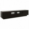 TV-Schrank mit LED-Leuchten Schwarz 180x35x40 cm