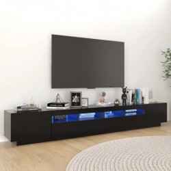 TV-Schrank mit LED-Leuchten Schwarz 260x35x40 cm