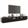 TV-Schrank mit LED-Leuchten Schwarz 260x35x40 cm