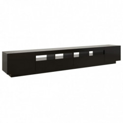 TV-Schrank mit LED-Leuchten Schwarz 260x35x40 cm