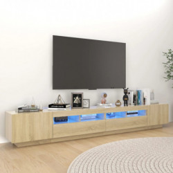 TV-Schrank mit LED-Leuchten Sonoma-Eiche 260x35x40 cm