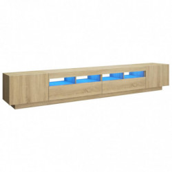 TV-Schrank mit LED-Leuchten Sonoma-Eiche 260x35x40 cm