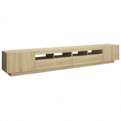 TV-Schrank mit LED-Leuchten Sonoma-Eiche 260x35x40 cm